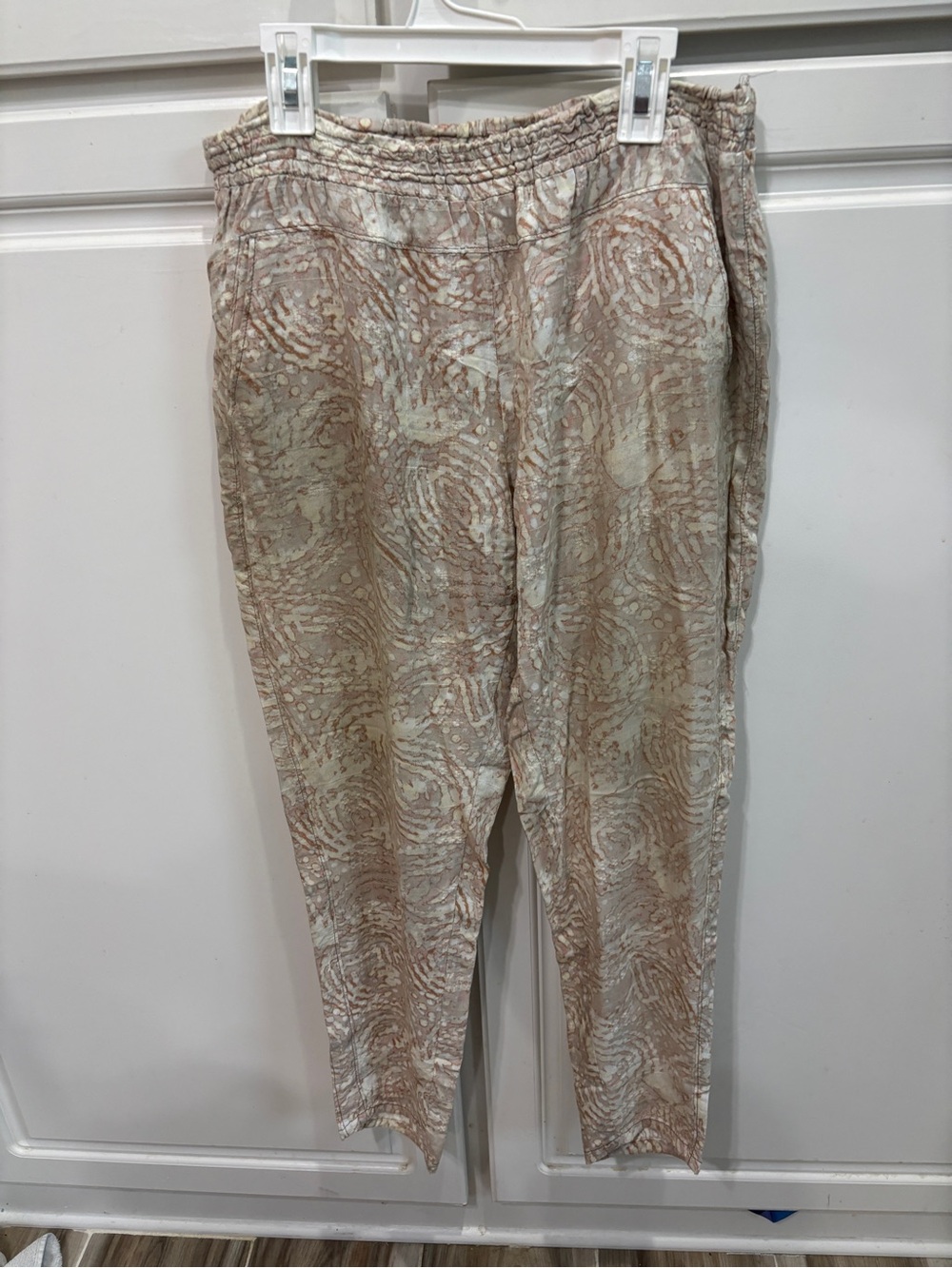 Hei Hei Anthropologie Printed Linen Blend Jogger Pants Size Small